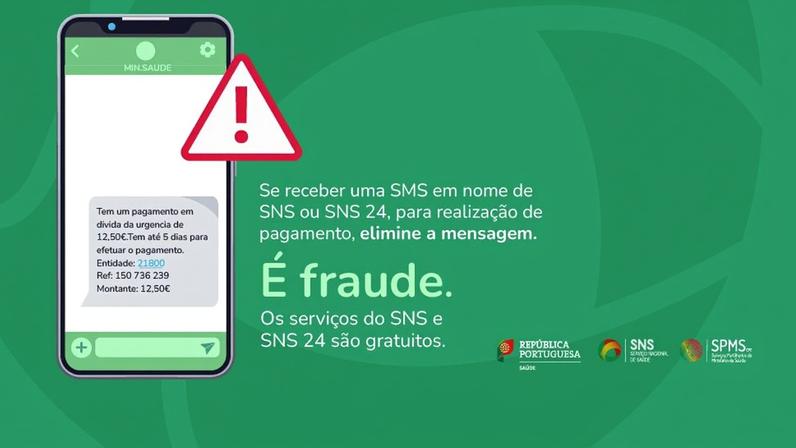 Exemplo de uma das mensagens fraudulentas que estão a circular