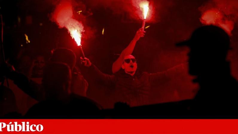 Manifestação organizada pelo grupo de extrema-direita 1143