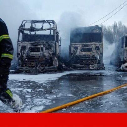 Rússia ataca a Ucrânia com centenas de drones durante negociações de paz