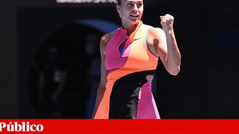 Sabalanke celebra a sua vitória no Open da Austrália