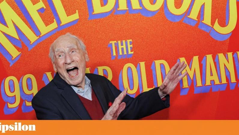 Mel Brooks em Los Angeles, na estreia de *O Homem de 99 Anos!* (HBO Max)