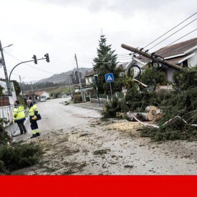 Tempestade Kristin deixou 7% da rede de transporte de eletricidade indisponível