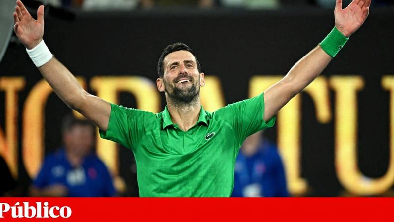 Djokovic após ter garantido o acesso à final do Open da Austrália