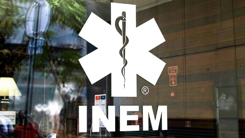 Logótipo do INEM - Instituto Nacional de Emergência Médica. Lisboa, 23 de outubro de 2021. ANTÓNIO COTRIM/LUSA