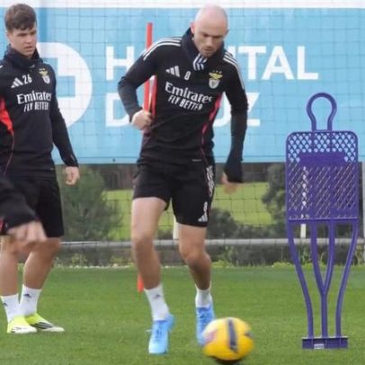Benfica realiza último treino antes do Clássico no Dragão