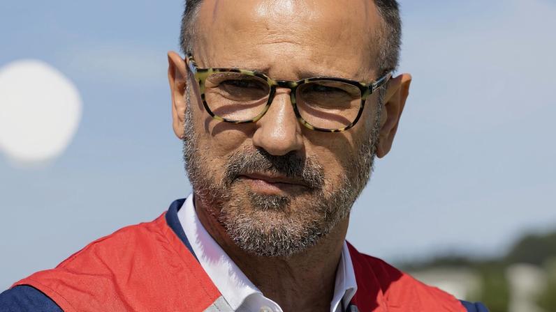 O CEO dos CTT, João Bento, participa na inauguração da unidade de autoprodução de energia da Maia, um projeto que vai permitir, através da criação de comunidades de energia – Bairros Solares -, partilhar benefícios com famílias e empresas da região, na Maia, 30 de agosto de 2023. JOSÉ COELHO/LUSA