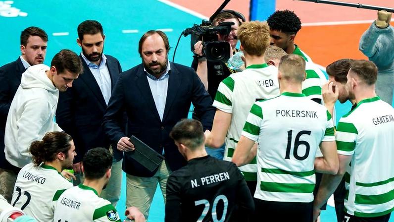 João Coelho, treinador de voleibol do Sporting (foto CEV)