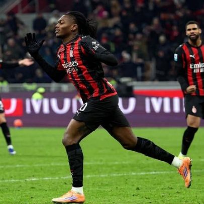 Rafael Leão salva Milan da derrota, mas Inter mantém liderança