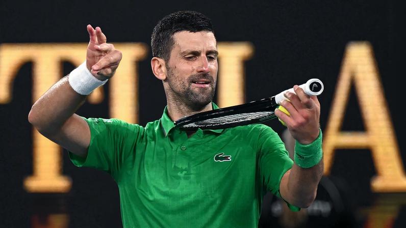 Novak Djokovic de Serbi reacts after winning the Men’s 3rd round match against Botic Van De Zandschulp of Netherlands on day 7 of the 2026 Australian Open tennis tournament in Melbourne, Australia, 24 January 2026. EPA/LUKAS COCH AUSTRALIA AND NEW ZEALAND OUT