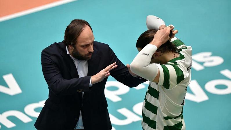 João Coelho, treinador de voleibol do Sporting (foto Miguel Nunes)