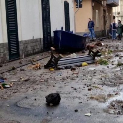 Ventos fortes e agitação marítima causam destruição na Sicília
