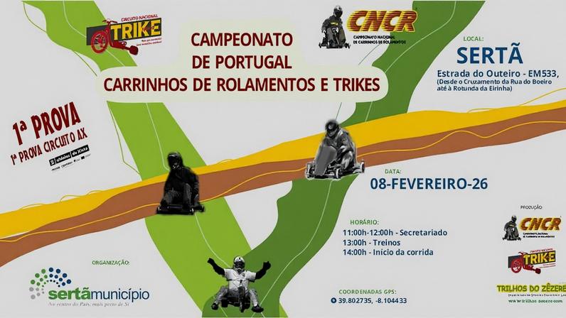 Sertã recebe 1.ª Prova do Campeonato Nacional de Carrinhos de Rolamentos e Trikes