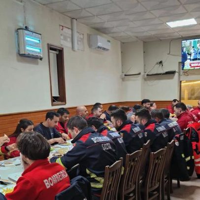 Águeda apoia base logística de bombeiros em deslocação para Leiria