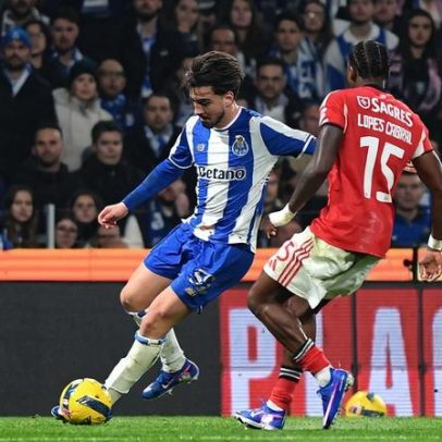 Martim Fernandes do FC Porto jogou com nariz partido