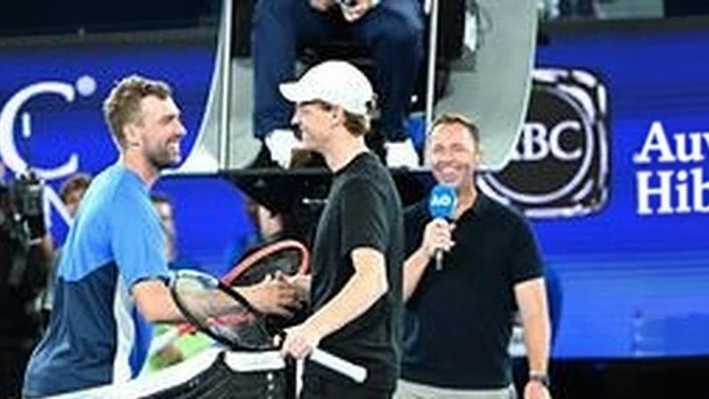 Jordan Smith com Jannik Sinner