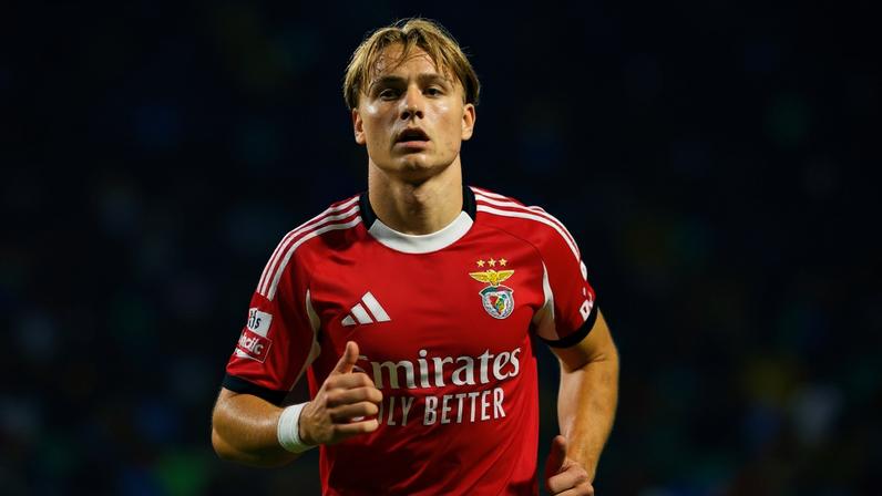 Andreas Schjelderup, extremo do Benfica - Foto Imago