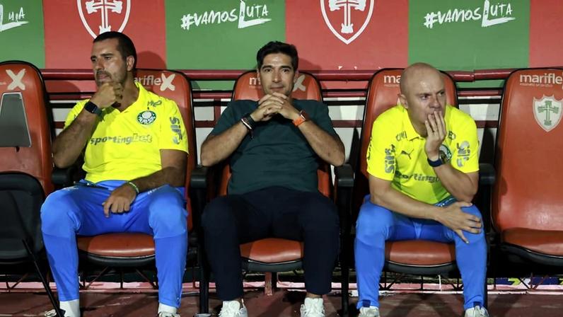Abel Ferreira e equipa técnica do Palmeiras