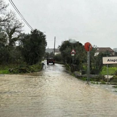 Chuva intensa provoca corte de estradas e encerramento do Sub-Paço em Arganil
