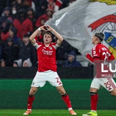 Schjelderup, jogador do Benfica, eleito jogador da semana