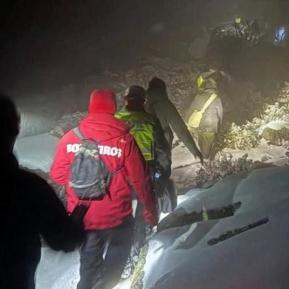 Turistas resgatados na Serra da Estrela pela intensa queda de neve