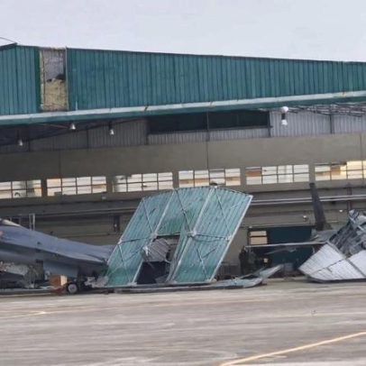 Tempestade Kristin danifica dois caças F-16M na Base Aérea de Monte Real