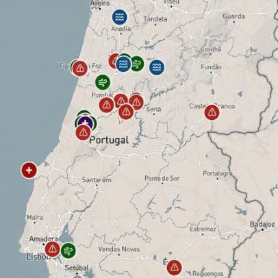 Mapa do mau tempo em Portugal mostra estragos por região