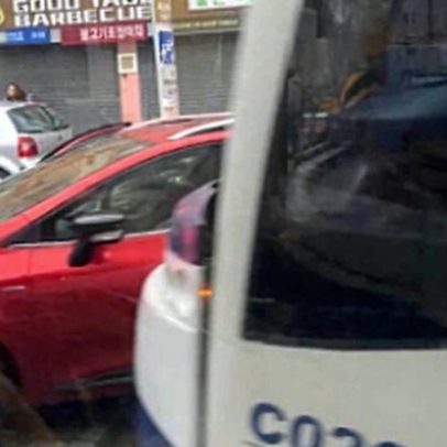 Colisão entre Metro de Superfície e viatura no centro de Almada