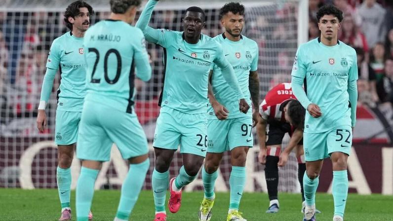 Diomande marcou o primeiro golo dos leões em Bilbau