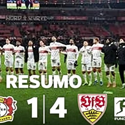Stuttgart abre vantagem de 4-0 ao intervalo contra Leverkusen