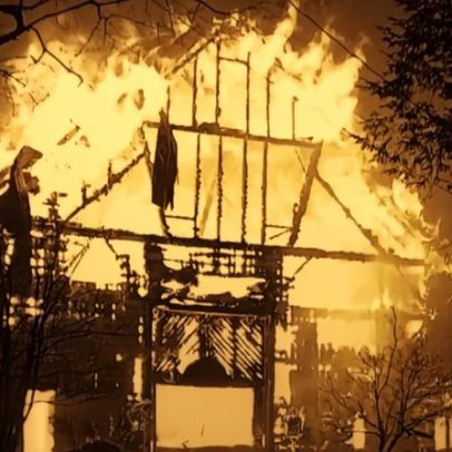 Família desalojada após incêndio destruir casas em Leiria