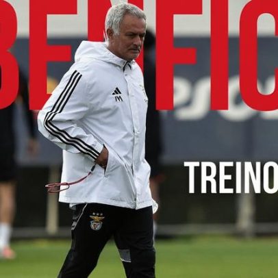 Benfica revela o treino da equipa principal