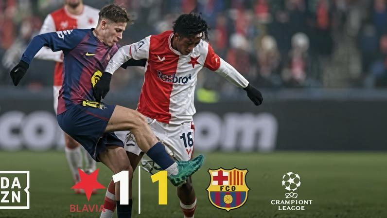 Tudo bem feito no ataque do Barcelona e Fermín empata em Praga