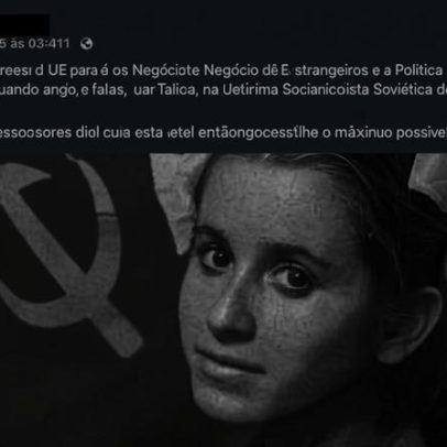 Verificação de factos: foto de Kaja Kallas com bandeira soviética é autêntica?