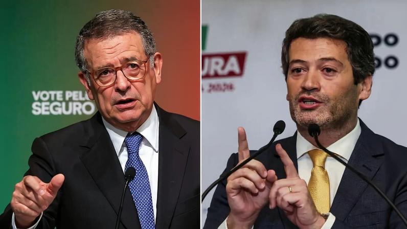 António José Seguro e André Ventura disputam a segunda volta no dia 8 de fevereiro