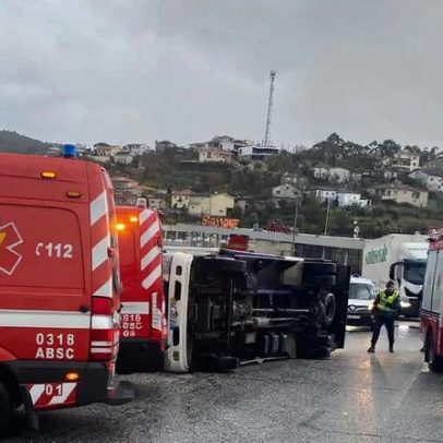 Despiste com capotamento em Cabeceiras de Basto deixa dois feridos