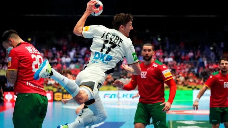 Imagem de contexto do artigo Portugal perde contra a Alemanha no primeiro jogo da "main round" do Europeu de andebol