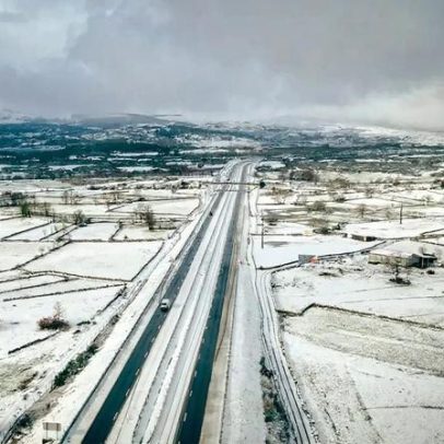 Troço do IP4 cortado e A24 condicionada por neve em Vila Real