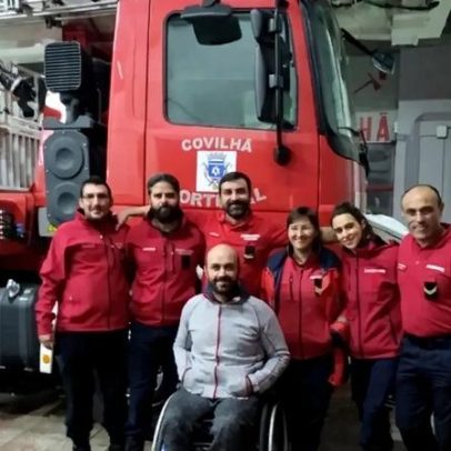 Amigos ajudam ex-bombeiro a obter cadeira de rodas para andebol