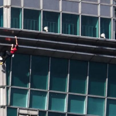 Norte-americano escala sem ajudas o arranha-céus mais alto de Taiwan