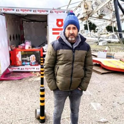 Jato de vento destrói diversões e roda gigante de deputado