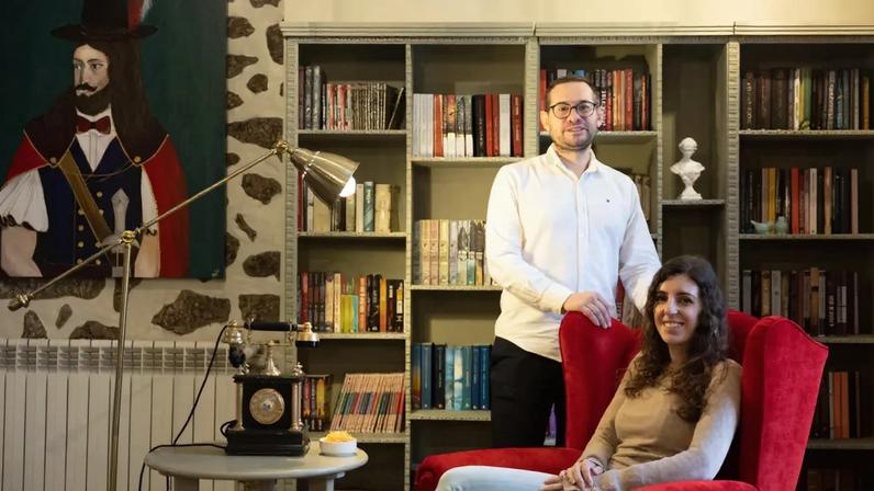 Javier Diaz e Inês Amendoeira, no Palacete do Guerreiro