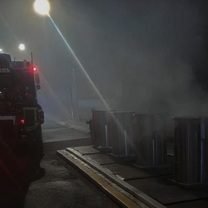 Incêndio em contentor em Vila Viçosa por cinzas provoca apelo de bombeiros