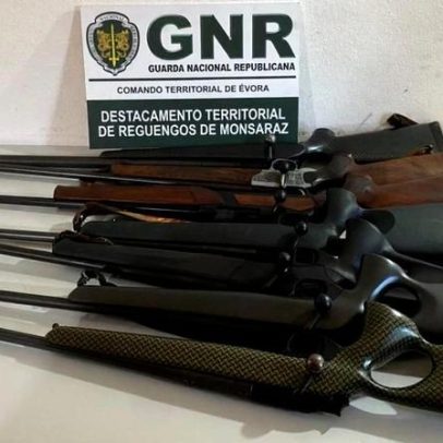 GNR apreende armas após fiscalização em Vila Viçosa e Borba