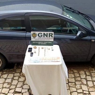 GNR detém homem em Odemira com mais de mil doses de droga no carro