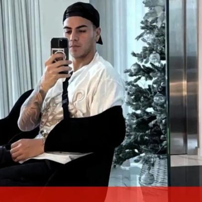 Enzo Barrenechea com o braço ao peito: Benfica em alerta