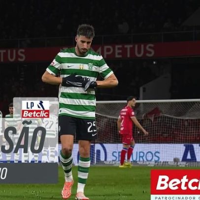 O campo ficou inclinado na segunda parte do Gil Vicente-Sporting