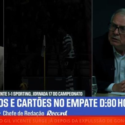 Varela isola-se após decisão do árbitro e não encara guarda-redes do Sporting