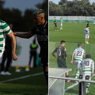 Claque especial aplaude Daniel Bragança com direção e plantel