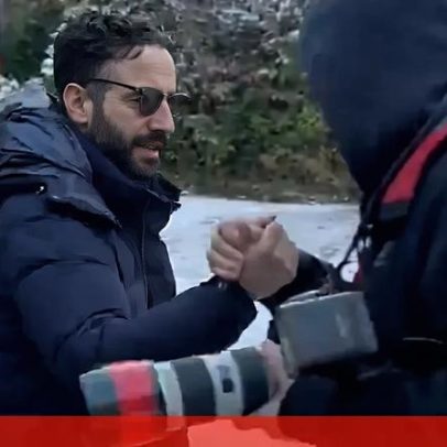 Rúben Amorim é visto a sair de casa em Manchester, agradecendo aos fotógrafos