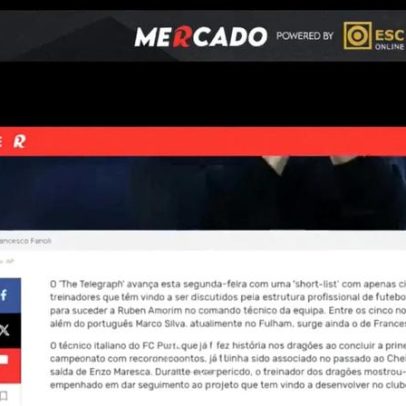 Mercado Record: Amorim deixa o United; Farioli surge como substituto